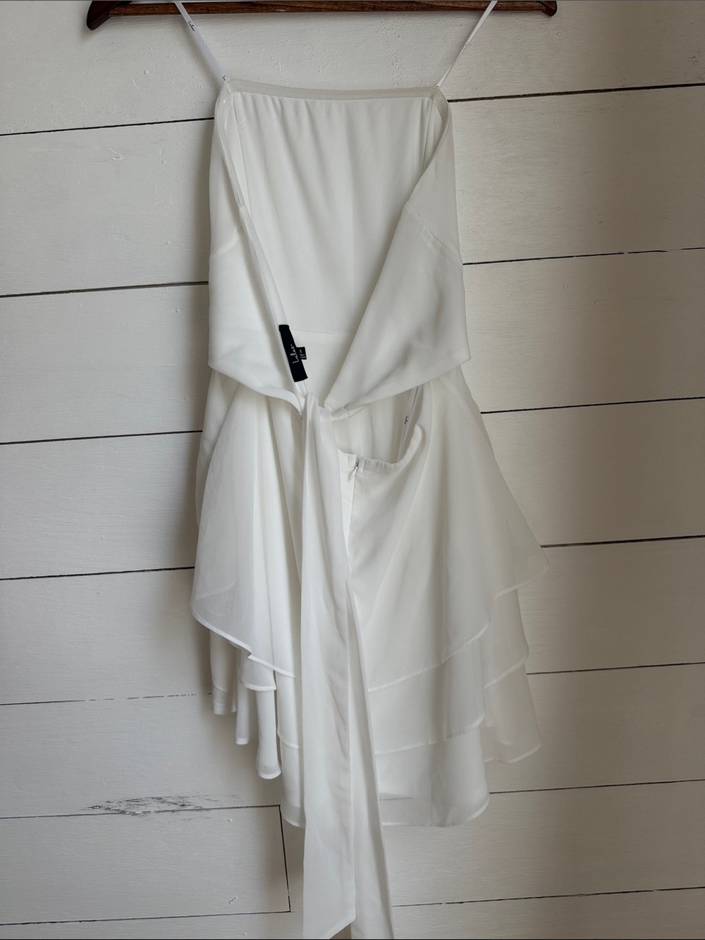 Lulu's White Strapless Ruffle Mini Dress - Picture 3 of 6
